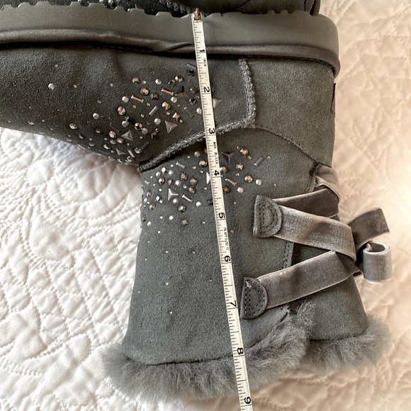 Ugg Bailey Bow Boots Gray Sz 6 - Picture 8 of 8